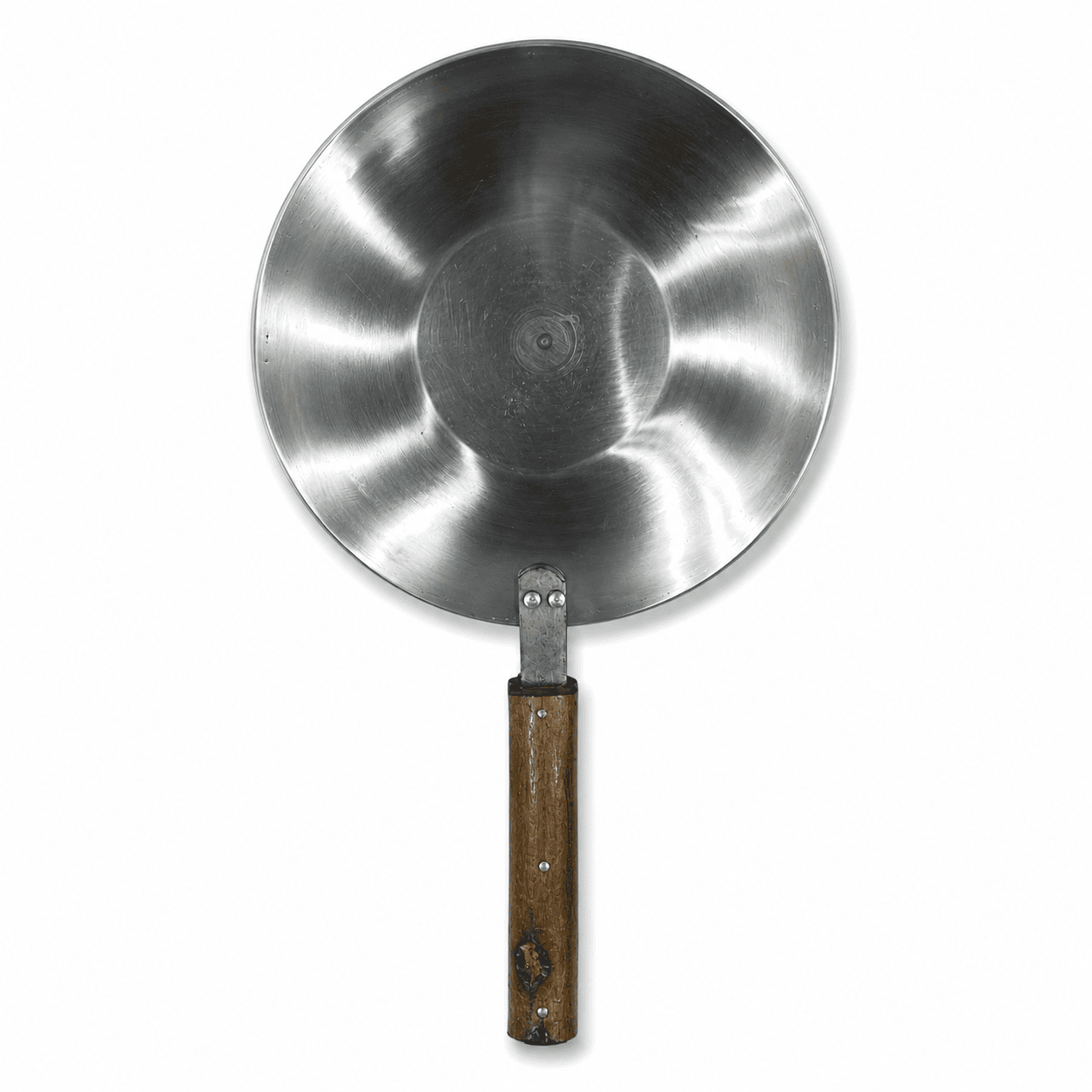 polished aluminium tawa , back , gm cookware, the metal times store