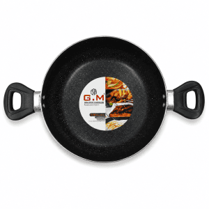 Non-Stick Wok / Karahi – G.M Cookware, front , the metal times store